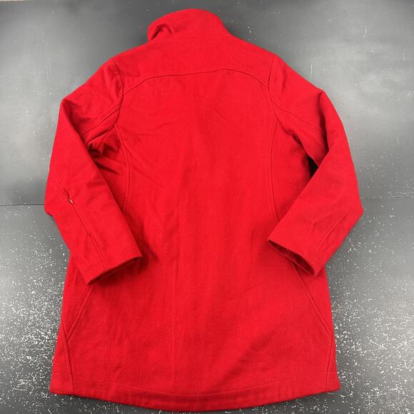 Pendleton Wool Jacket Womens Medium Red Cascade Campbell Glacier Stripe Lining - Picture 11 of 13